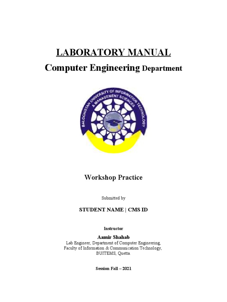 Lab Manual Format Practice PDF Software Laboratories