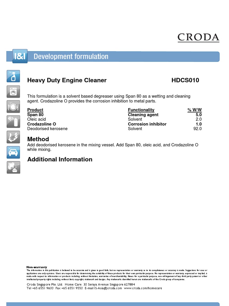 HDCS010 Heavy Duty Engine Cleaner PDF Trademark Intellectual