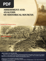 Assessment and Analysis of Historical Sources Assessment and Analysis of Historical Sources