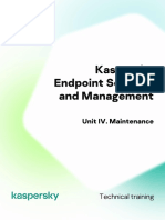 002.11.6: Kaspersky Endpoint Security and Management. Unit IV. Maintenance