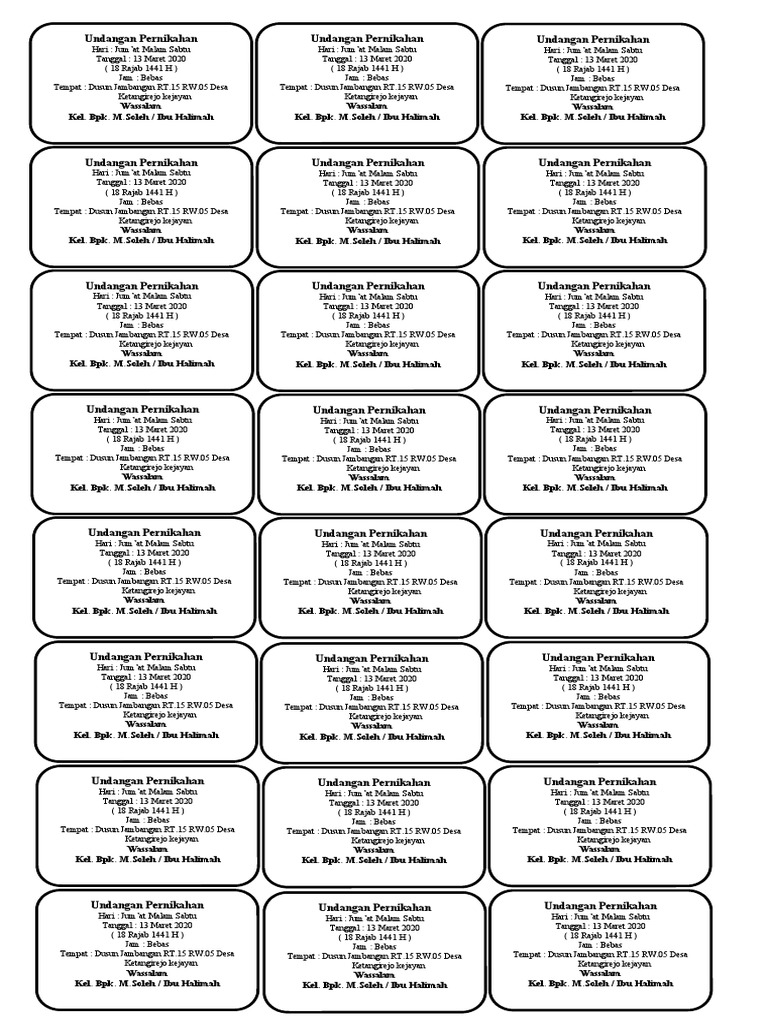 Undangan Rokok | PDF
