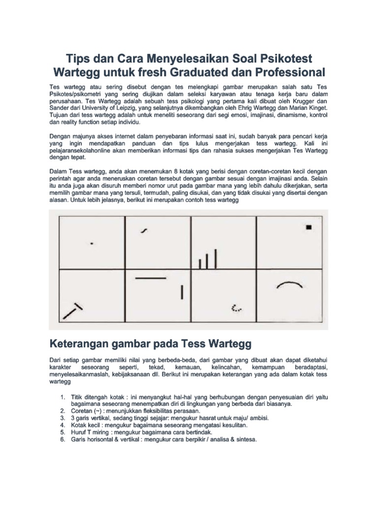 Soal Psikotes PDF Wartegg | PDF