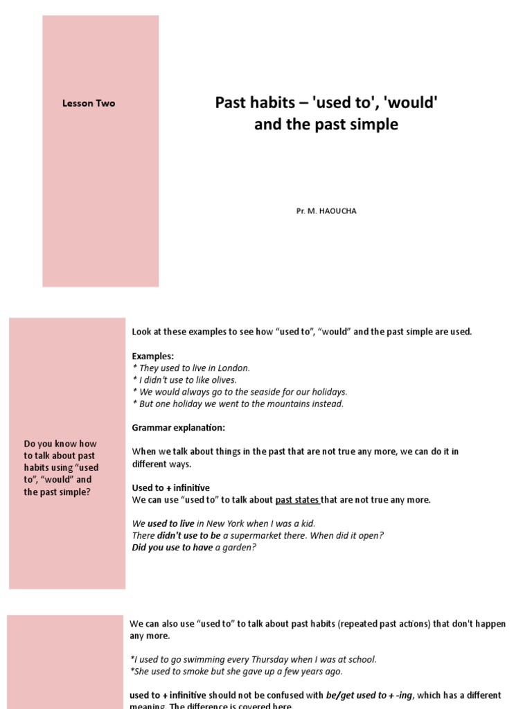 S1 Bachelor Unit 1 Lesson 2 | PDF | Foreign Language Studies