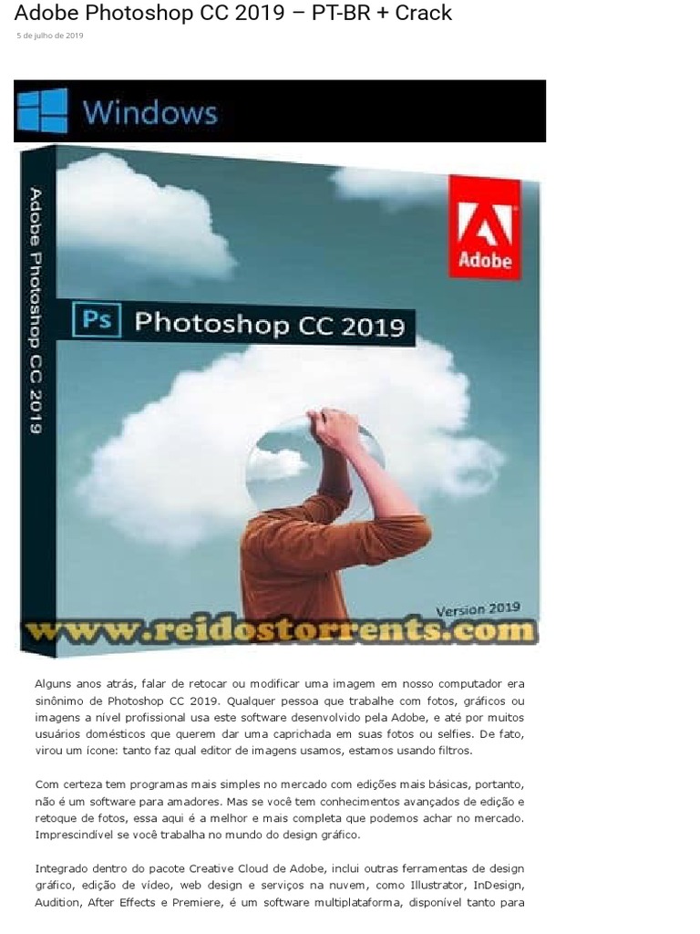 Adobe Photoshop CC 2019 - PT-BR + Crack - Rei Dos Torrents | PDF.