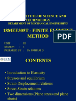 SRM Institute of Science and Technology: 18Mee305T - Finite Element Method