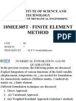 SRM Institute of Science and Technology: 18Mee305T - Finite Element Method