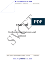 Unit - Iii: Shear, Bond, Anchorage, Development Length and Torsion