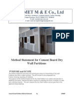Method Statement For Cement Board Dry Wall Partitions