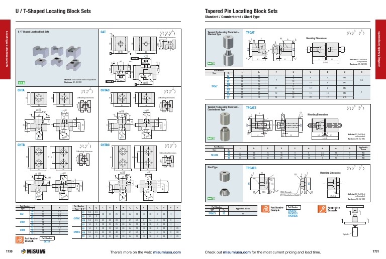 U / T-Shaped Locating Block Sets Tapered Pin Locating Block Sets | PDF ...