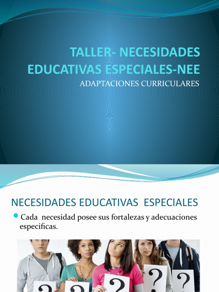 Adaptaciones Curriculares NEE | PDF | Plan de estudios | Aprendizaje
