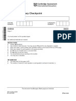 Cambridge Primary Checkpoint - Science (0846) October 2020 Paper 1 Question Paper