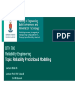 BTH 780 Reliability Engineering: Topic: Reliability Prediction & Modelling