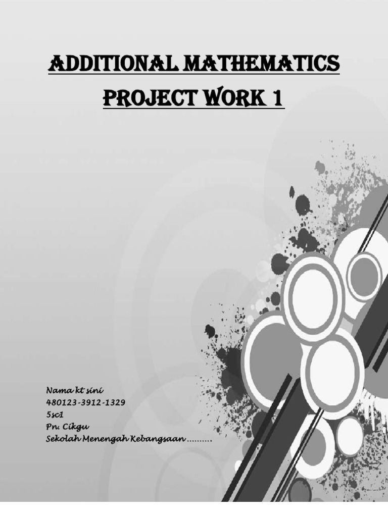 Contoh Folio Addmath 2010 (Project Work 1) | PDF | Differential ...