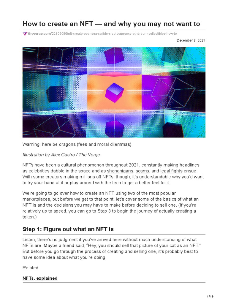 How to Create an NFT: A Beginner's Guide | PDF | Computing