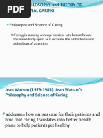 Watson'S Philosophy and Theory of Transpersonal Caring