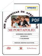 Portafolio de Evidencias Matematica 5to AV5 1003 Ccesa007