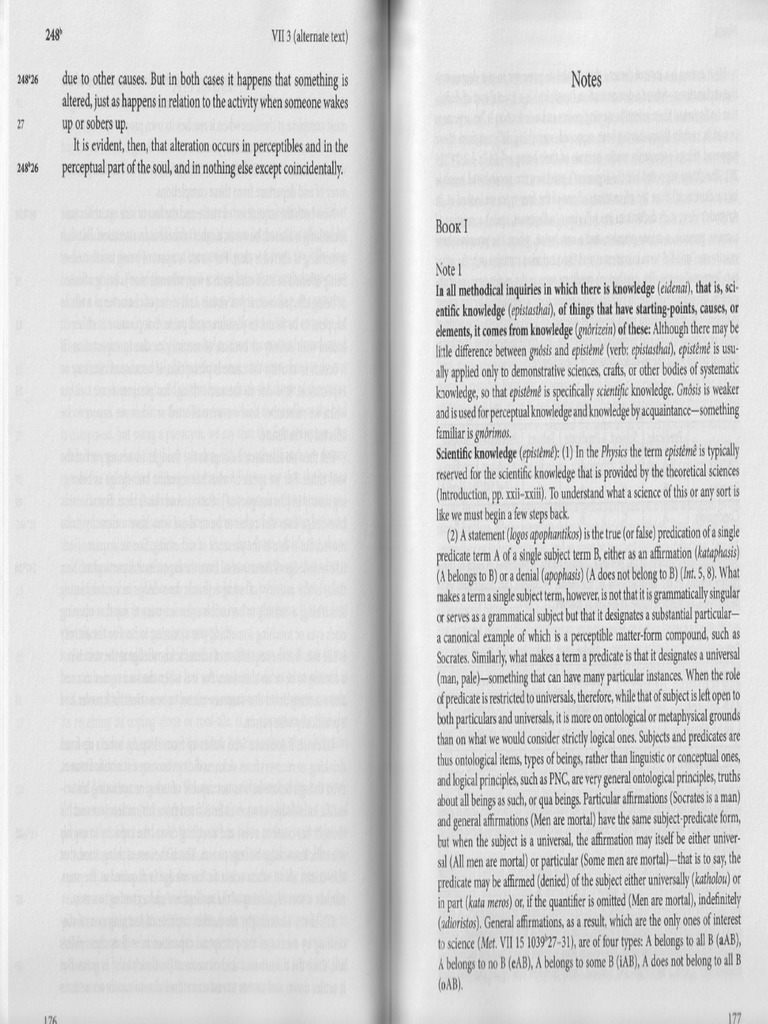 Aristotle Physics 1 - Notes - C. D. C. Reeve | PDF