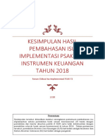 Kesimpulan Hasil Pembahasan Isu Implementasi Psak 71 – Instrumen Keuangan Tahun 2018