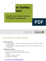 Student Safety Induction: Health and Safety Service Facilities Management