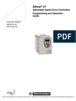 Altivar 21: Adjustable Speed Drive Controllers Programming and Operation Guide