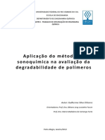 Aplicação Do Método Da Sonoquímica Na Avaliação Da Degradabilidade de Polímeros