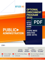 UPSC Public Administration Previous Year Topic Wise Segregated Optional