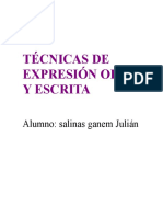 TÉCNICAS DE EXPRESIÓN ORAL Y ESCRITA