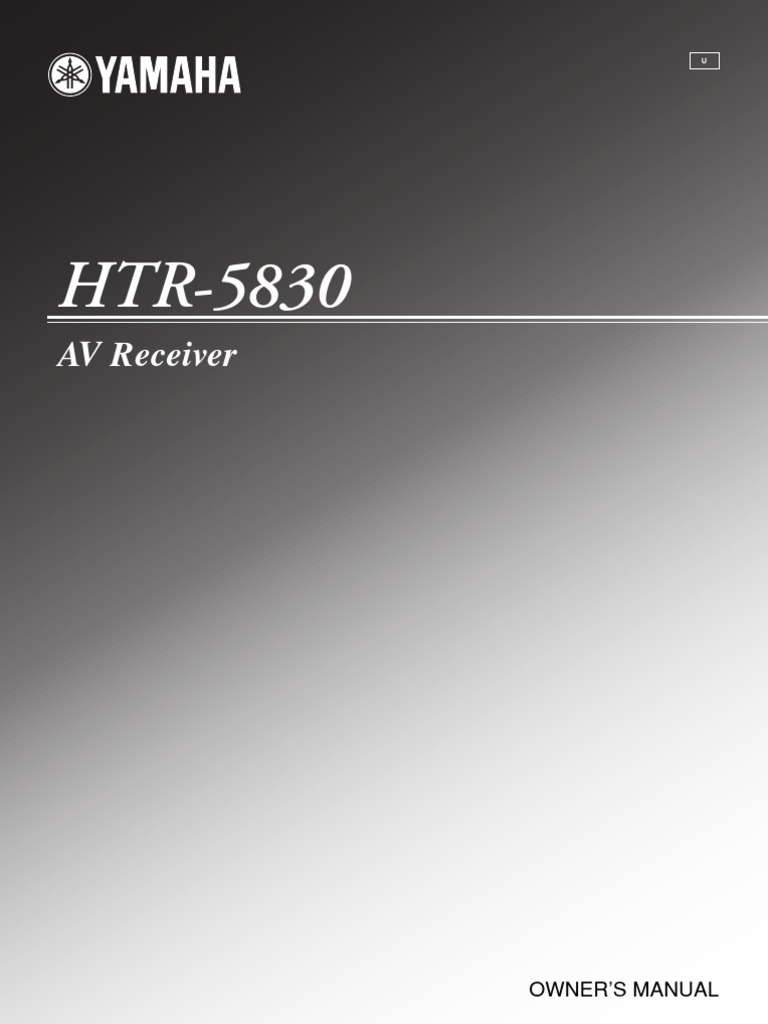 Yamaha Receiver Manual PDF