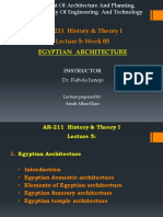 AR-211 History & Theory I Lecture 5: Week 05: Egyptian Architecture