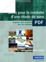 Guide Pour La Conduite D'une Étude de Zone: Environnement - Santé