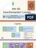 Proiect Fizica Consecinte Ale Transformarilor Lorentz 12A