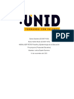 Filosofía y Epistemología de La Educación (Preproyecto-Propuesta Educativa-1 Delimitación Del Problema y Del Espacio en El Cual Se Realizará El Diagnóstico.)