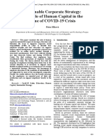 Sustainable Corporate Strategy The Role of Human Capital in The Time of COVID19 CrisisTEM Journal