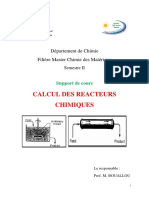 Cours Calcul Des Réacteurs Chimique. Master Chimie Des Matériaux FPN-converti (1)