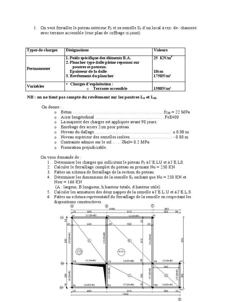 BAEL Exercice Avec Solution | PDF | Béton armé | Bâtiments et structures
