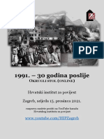 Okrugli Online Skup Hrvatskog Instituta Za Povijest '1991.-30 Godina Poslije'