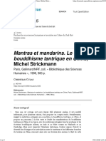 2001 Culas Review Mantras Et Mandarins. Bouddhisme Tantrique en Chine by M. Strickmann