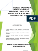 Ley Del Sistema Nacional de Evaluación de Impacto Ambiental, Ley #27446 (Modificada Por Decreto Legislativo #1078)