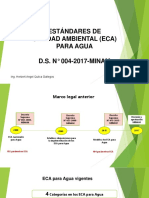 Estándares de Calidad Ambiental (Eca) para Agua D.S. #004-2017-MINAM