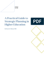 A Practical Guide To Strategic Planning in Higher Education