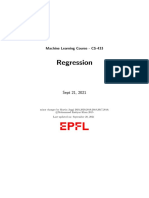 Regression: Machine Learning Course - CS-433