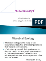 Microbial ecology study of microorganisms