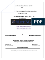 PLC Programming and Industrial Automation Completed At: Netmax Technologies Pvt. LTD
