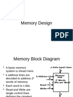 Memory design options for different memory capacities