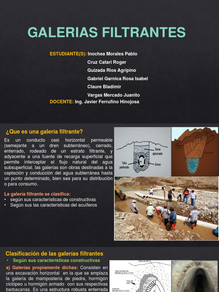 Galerias Filtrantes | PDF | Agua subterránea | Filtración
