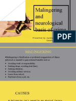 Malingering and Neurological Basis of Crime: Presented by Ayesha, Fiza, Sahar, Usmania