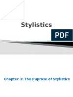 Chapter 3 - The Purpose of Stylistics