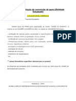 CAEE Modelo de Ofício Da Entidade Estudantil Sobre A Concessão de Apoios