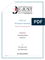 MTE 314 Mechanical Vibrations: Report Experiments 3