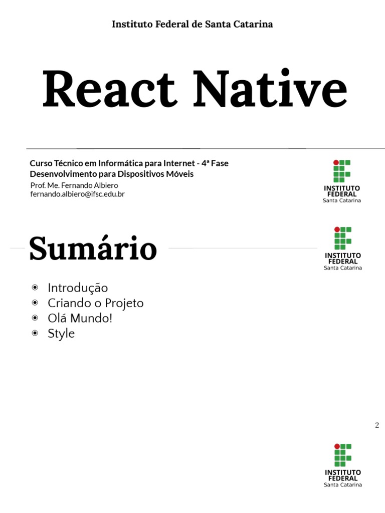 Curso Prático de React Native | PDF | Arte | Computadores